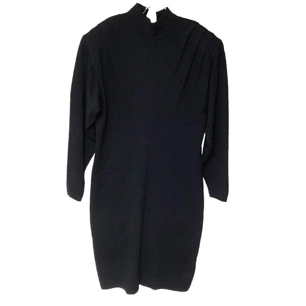 VTG St‎ John Womens Black Santana Knit Dress 4 Neiman Marcus Old Money Office 4